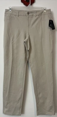 INC International Concepts Size 12 Beige Skinny-Leg Curvy-Fit Pants NWT! A5609 - Image 1 of 4