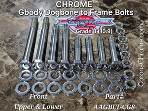 Chrome Front A-Arm to Frame Bolts Upper & Lower - 78-87 Gbody Regal/Cutlass/etc - Picture 1 of 4