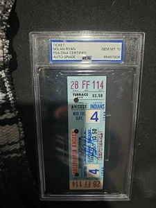 Nolan Ryan Signed 1968 Ticket PSA/DNA 10 - Picture 1 of 1
