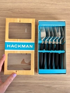 Vintage MCM 1960 Hackman Finland Dinner Forks in Original Box by Bertel Gardberg - Picture 1 of 6