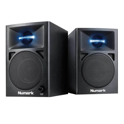 Numark N-Wave 360 60 W Powered Desktop Computer/Studio Monitor DJ Speakers Pair - Image 1 of 2