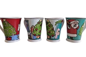 Ursula’s Christmas Signature 4 Mugs Holiday Ceramic Cups Dodge - Picture 1 of 9