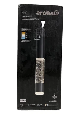 Mini colgante colgante Artika Mist 12 vatios 1 luz LED integrado negro moderno nuevo Foto 1 de 3