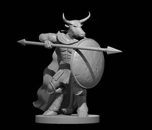 Minotaur Hoplite for D&D Dungeons and Dragons Pathfinder DND Mini - Imagen 1 de 1