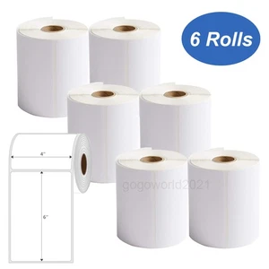 6 Rolls 4"x6" Direct Thermal Shipping Labels 250/Roll For Zebra Eltron LP2844 US - Picture 1 of 8