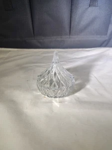 Godinger Kristallglas Hersheys Kussform Deckel Schmuck Süßigkeiten Schale 3,25" H  - Bild 1 von 3