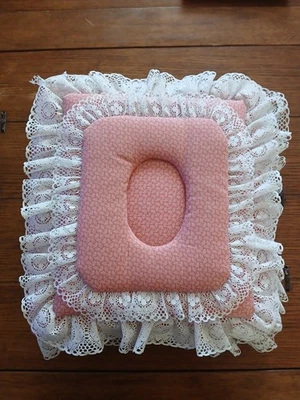 Vintage Lace Fabric Padded Photo Album Cottage Core Romantic Pink 3 Ring Binder  - Image 1 of 4