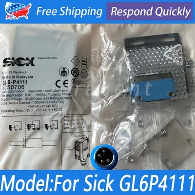 NEW For Sick GL6-P4111 1050706 Miniature Photoelectric Sensor Switch US Stock - Image 1 of 4