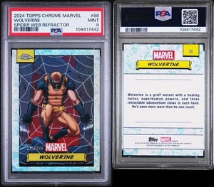 2024 Topps Chrome Marvel #88 Wolverine Spider Web Refractor /399 PSA 9 Mint - Picture 1 of 3