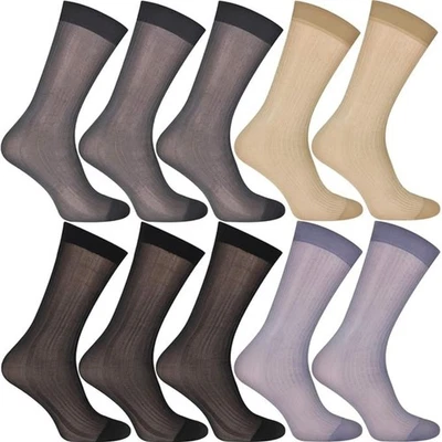 10 pares de calcetines de vestir ultrafinos Uaussi para hombre - multicolor - nuevos sin etiquetas Foto 1 de 4