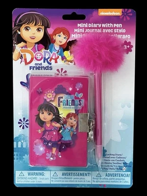 Dora and Friends Mini Diary with Pen Lock & Key Vintage Dora the Explorer VTG - Image 1 of 4
