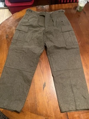 Pantalones de lana militares alemanes vintage 38x30 Foto 1 de 4