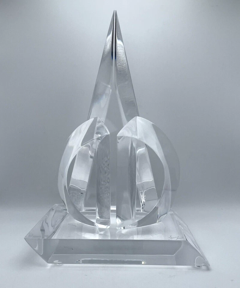 Mid-Century Modern Original Van Teal Lucite Sculpture Signed - Image 1 of 4