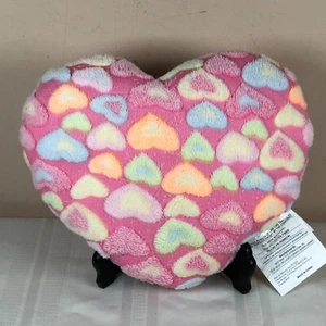 Vintage Valentines Day Plush Stuffed Heart Pillow Best Made Toys 11" x 12" - Picture 1 of 4