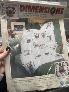 NEW Dimensions Christmas Treasures Afghan KIT 8658 Counted Cross Stitch Afghan - Picture 1 of 4