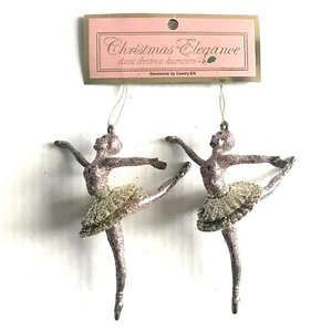 Christmas 2 Ballerina Pendant Hanging Ornaments Holiday Tree Decoration NWT Gift - Picture 1 of 3
