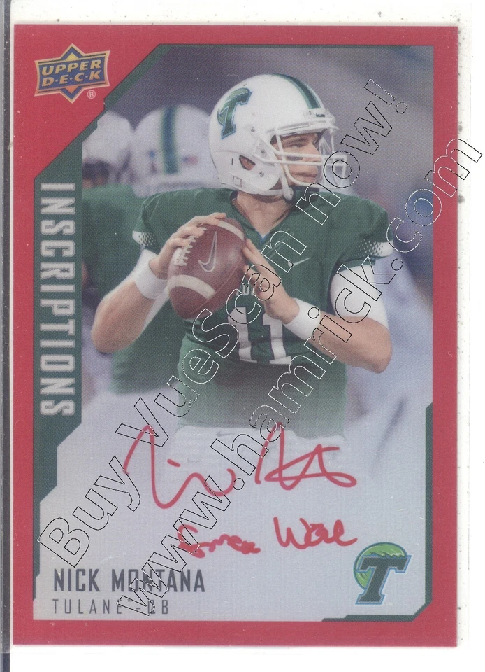 nick montana rookie rc draft auto autograph tulane "green wave" college #/149 15 - Image 1 of 1