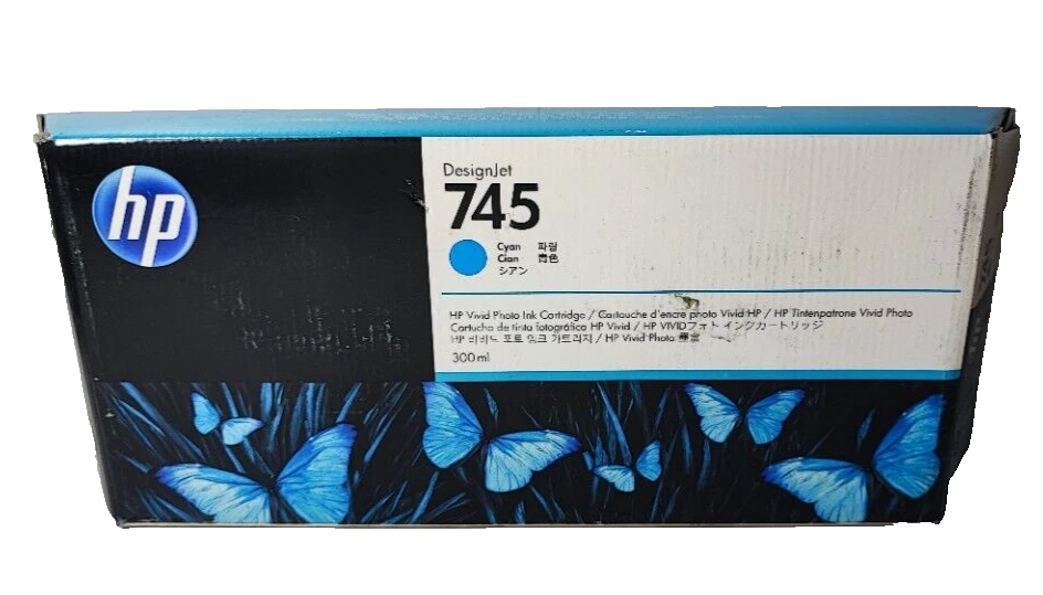 1x Orig. HP 745 Cyan F9K03A Tintenpatrone DesignJet Z2600 Z5600 300ml. NEU OVP - Bild 1 von 1