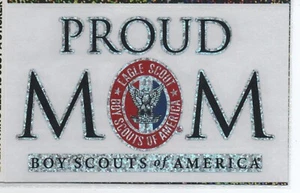 Calcomanía Holográfica Automática BSA Eagle Scout "Proud Mom", 6" x 3 3/4", ¡Como Nueva! - Imagen 1 de 2