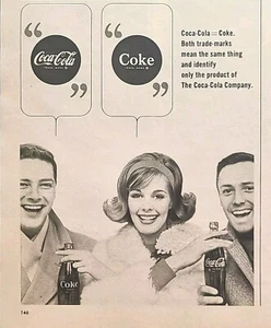 Coke Means Coca-Cola Football Fans Share Young Friends Vintage Print Ad 1963 - Bild 1 von 4