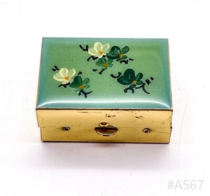 Vintage Pillola Scatola Con Smalto Artigianato Cyrkomail Made In Germany - Picture 1 of 20