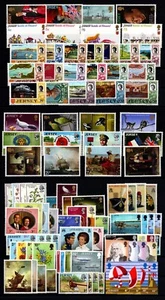 JERSEY 1970 - 1979: 10 X COMPLETE YEAR SETS: COMMS: 39 SETS, 1 MS + DEF/DUES MNH - Picture 1 of 3