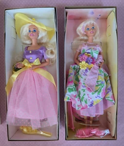 2 Barbies ~ Special Ed. Spring Blossom & Spring Petals ~ Avon ~ NRFB~New in Box - Picture 1 of 8