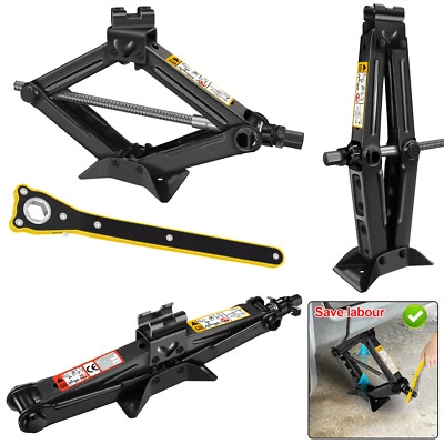 Universal 2 Tonne Scissor Jack Extend From 110mm To 390mm Tyre Repair Tool Kit - Image 1 of 4