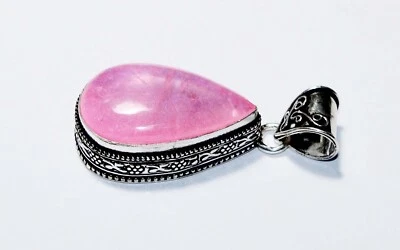 Top Pink Rainbow Pear  Shape Gemstone Handmade Pendant Jewelry Size 2 inches - Image 1 of 4