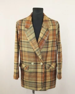 FREE PEOPLE WOMENS CHECKERED COAT WITH WOOL size XL - Picture 1 of 10