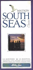 Brochure crociere SS Monterey e SS Mariposa Mari del Sud - Matson Lines - Foto 1 di 4