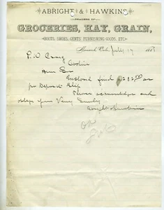 COLORADO -1888 MONARCH GROCERIES, HAY & GRAIN LETTERHEAD - Picture 1 of 1