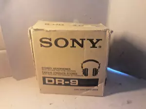 Vintage Sony DR-9 Hi Fi Stereo Over Ear Headphones - VGC - Boxed - Picture 1 of 8