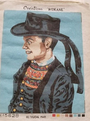 Needlepoint Canvas Creations Roxanne Spanish Hispanic Latin Man Male 12 Mesh NOS - Image 1 of 4