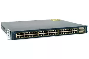 WS-C3550-48-EMI CISCO CATALYST 3550 48 PORT 100MB RJ-45 2 PORT 1GB GBIC SWITCH - Picture 1 of 8