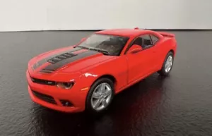 2014 Chevy Camaro Red Black Stripe Kinsmart Diecast Toy Model Race Car 1:38 - Picture 1 of 6