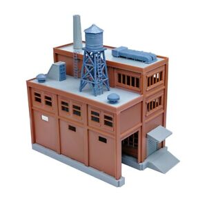 Outland Models Railroad Layout Large Factory with Inside Loading Dock 1:64 
