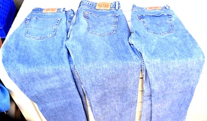 Men’s Levis 501 Blue Denim Button Fly Jeans Size 34x30{3 pairs} - Picture 1 of 10