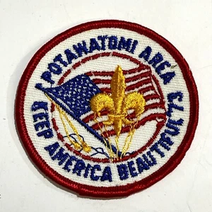 Vtg 1973 Potowatomi Area Boy Scout BSA Patch KEEP AMERICA BEAUTIFUL - Picture 1 of 3