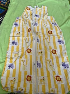 gelber Schlafsack mit Tieren, Gr. 86 - Bild 1 von 2