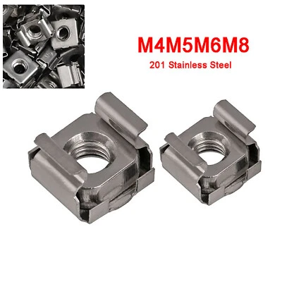 Käfigmuttern M4 M5 M6 M8 Edelstahl VA für Stahl Rackschiene Käfigmutter Cagenuts - Bild 1 von 4