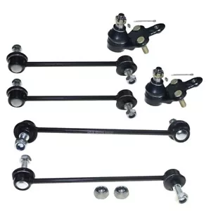 DLZ 6 Pcs Suspension Kit-2 Front Lower Ball Joint 2 Front 2 Rear Sway Bar - Picture 1 of 3