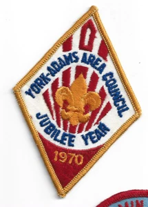1970 JUBILEE YEAR,BSA YORK-ADAMS AREA COUNCIL,PA PATCH 3X4.5 - Picture 1 of 1
