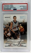 Stephen Curry Signed 2009-10 Panini Prestige Blue Draft Pick /999 PSA/DNA Rookie