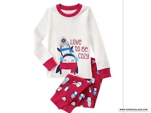 NEW GYMBOREE GIRLS Penguin Love to Be Cozy Gymmies Pajamas Sleepwear SIZE 4 - Picture 1 of 1