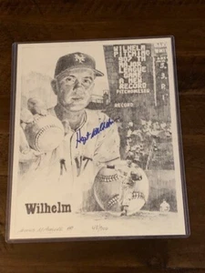 Foto autografiada de Hoyt Wilhelm de 8x10 - Imagen 1 de 1