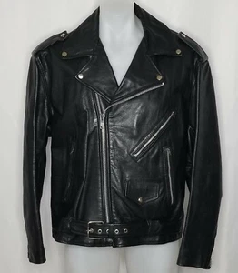 Vintage Bruno Giovanni Herren Leder Klassische Motorrad Jacke Gr. 48 - Bild 1 von 9