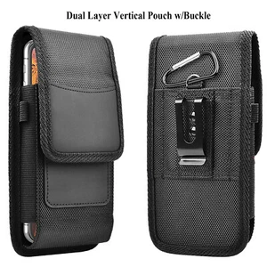 Vertical Cell Phone Holster Pouch for iPhone Samsung Wallet Case With Belt Clip - Picture 1 of 37