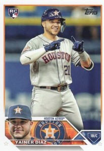 YAINER DIAZ TOPPS SERIES 2 ROOKIE CARD RC HOUSTON ASTROS #635 2023 23