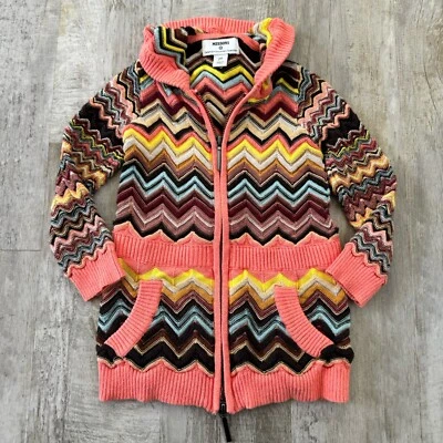 Missoni Target Girls 2T Chevron Cardigan Sweater Full Zip Up with Hood - Image 1 of 4